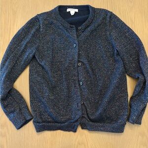 Crewcuts Navy Sparkle Cardigan Sweater